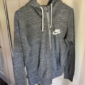 Nike Men's Heather Gray Zip-Up Sweater